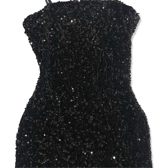 Forever 21 Black Sequin Mini Cocktail Party Dress | Bodycon Sleevless | NWT - Picture 4 of 6